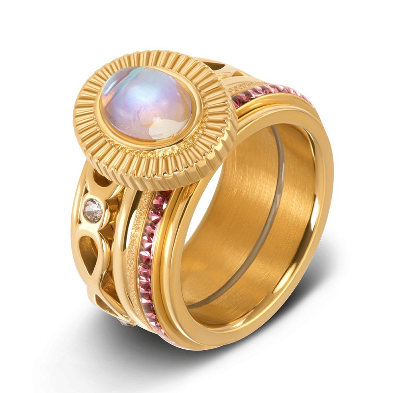 Samengestelde iXXXi ring Dahlia Divine Goud