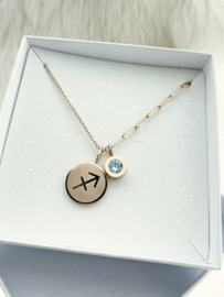 Combi Ketting Sterrenbeeld - Sagittarius Rosé