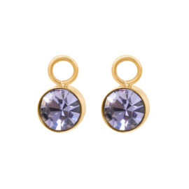 Oorring Bedels Stone Tanzanite Goudkleur