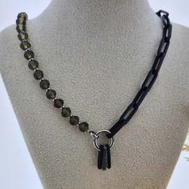 Samengestelde ketting Bliss Black 45cm