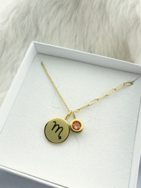 Combi Ketting Sterrenbeeld - Scorpio Goud