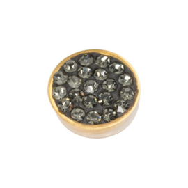 iXXXi Jewelry Top Part Black Diamond Stones Goudkleurig