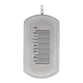 iXXXi Men Chain Barcode Ketting Zilverkleurig