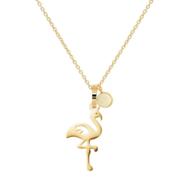 Samengestelde iXXXi Ketting Flamingo Paradise Goudkleurig