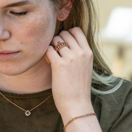 SQUARE ROSE GOLD SET