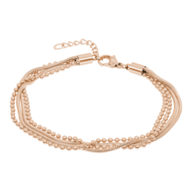 iXXXi Jewelry Bracelet Snake Ball Slim 4pcs Rosé