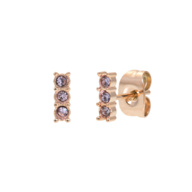 iXXXi Jewelry Earstuds Triple Stone Tanzanite