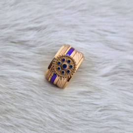 Samengestelde iXXXi  ring Rainbow Midnight Capri Blue Rosé