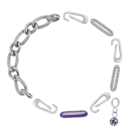 Samengestelde armband Donna Zilver