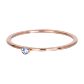 iXXXi Jewelry Vulring Light Sapphire 1 Stone Rosé 1mm