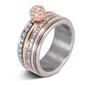 iXXXi Jewelry vulring Double Gear Zilverkleurig/Rosé 2mm