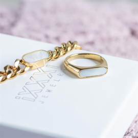 FAME LUNA RING SET GOUD