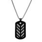 iXXXi Men Pendant Dog Stripe Tag Mat Zwart