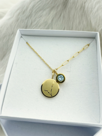 Combi Ketting Sterrenbeeld - Pisces Goud