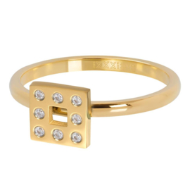 iXXXi Jewelry Vulring Design Square 2mm Goudkleurig