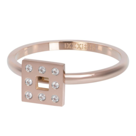 iXXXi Jewelry Vulring Design Square 2mm Rosé