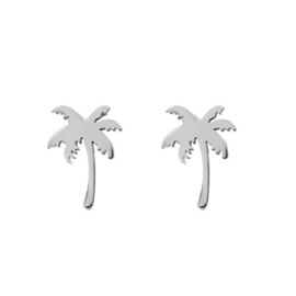 iXXXi Jewelry Ear Studs Palm Tree Zilverkleurig
