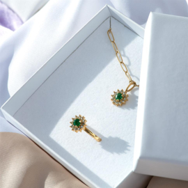 Fame Lucia Emerald Ring Set