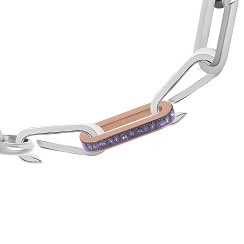 Schakel Zirconia Tanzanite Rose kleur