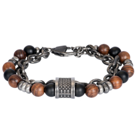 iXXXi Men Bracelet Jake Mat Zilver One Size