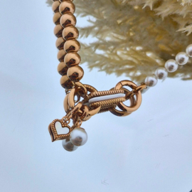 Samengestelde ketting Pearls for Girls Rosé 68.5 cm