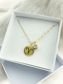 Combi Ketting Sterrenbeeld - Aries Goud