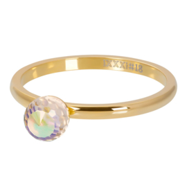 iXXXi Jewelry Vulring Crystal Glass Ball AB 2mm Goudkleurig