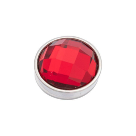 iXXXi Jewelry Top Part Facet Red Zilverkleurig