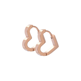 Earring Heart Rosé kleurig