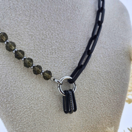 Samengestelde ketting Bliss Black 45cm