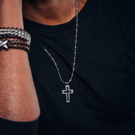 iXXXi MEN Ketting Cross Zwart