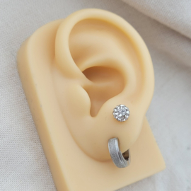 Earparty Sandblasted Ball Zilver