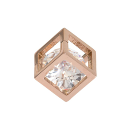 iXXXi Jewelry Charm Hollow Cube Stone Rosé