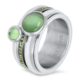 iXXXi Jewelry 1 Zirconia Light Green Zilverkleurig 2mm