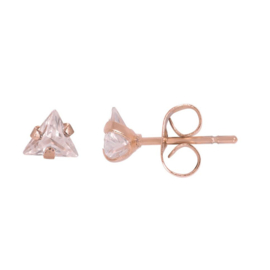 iXXXi Jewelry Ear Studs Triangle Stone Rosé