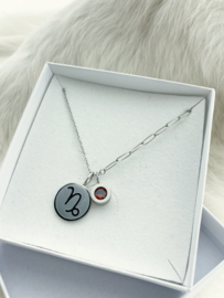 Combi Ketting Sterrenbeeld - Capricorn Zilver