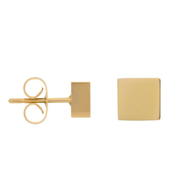 iXXXi Jewelry Ear studs Abstract Square Goudkleurig