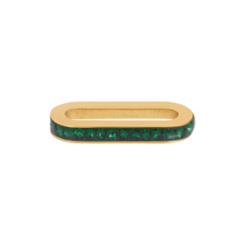 Schakel Zirconia Emerald Goudkleur