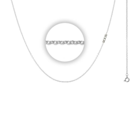 iXXXi Jewelry Ketting 1mm 40-80cm Zilverkleurig met Logo