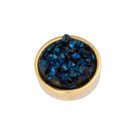 iXXXi Jewelry Top Part Drusy Dark Blue Goudkleurig