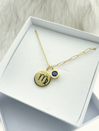 Combi Ketting Sterrenbeeld - Virgo Goud