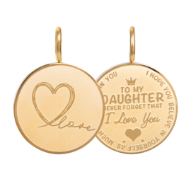 iXXXi Jewelry Pendant Daughter Love Small Gold
