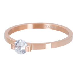 Fame Ring Mini Glamour Stone Rosé 2mm