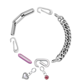 Samengestelde armband Dee Zilver