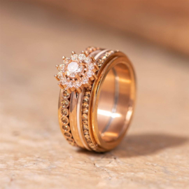 iXXXi Jewelry Vulring Small Circle Stone Peach 2mm