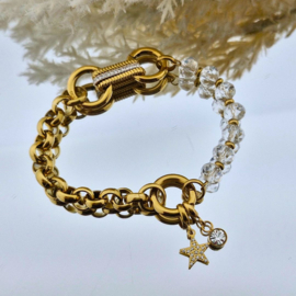 Samengestelde armband Sanne Goudkleurig