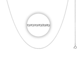 iXXXi Jewelry Ketting 1mm 40-80cm Zilverkleurig