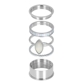 Samengestelde ring Impression Zilver