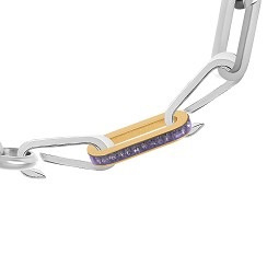 Schakel Zirconia Tanzanite Goudkleur