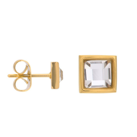 iXXXi Jewelry Ear studs Expression Square Goudkleurig